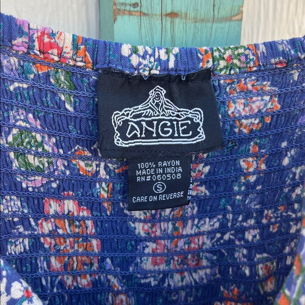 Angie 100% Rayon Boho Floral Dress S Small - Picture 5 of 10